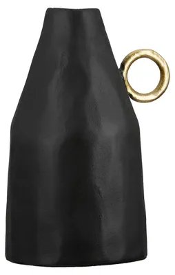 Produktbild von Gilde Vase, "Dora", Aluminium, schwarz, VE 2, L. 13 cm, B. 13 cm, H. 24 cm 69810 4063387698105