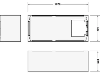 Produktbild von Duravit Badewanne D-Code 2.0, 1700x750mm, Einbau, Weiß, 1 Stk.