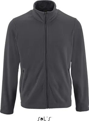 Produktbild von SOLs 02093 | Herren Plain Fleece Jacket Norman - Farbe: Charcoal Grey (Solid) - Größe: L