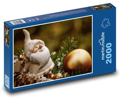 Obrázok produktu pre Puzzle 2000 Vianočný Škriatok a Dekorácie - martinpuzzle