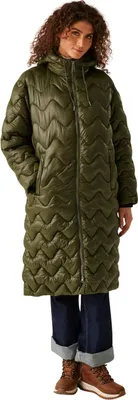 Produktbild von Regatta Cambrie II Damen Wintermantel mit Kapuze und Steppung khaki S