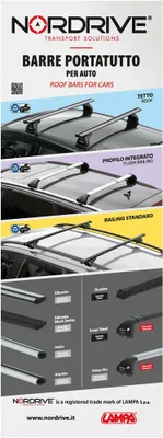 Obrázok produktu pre Plagát cm 58x160, Nordrive univerzálne koľajnice do auta