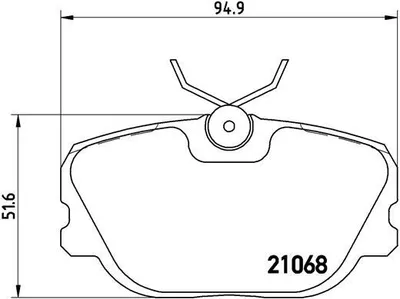 Produktbild von Brembo Bremsbelagsatz, Scheibenbremse Vorderachse P 71 004