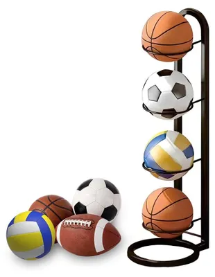 Produktbild von Solidchoice – Ballständer mit 4 Ebenen für verschiedene Sportbälle