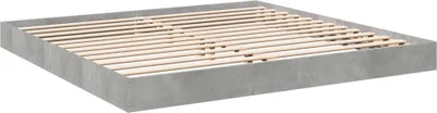 Produktbild von Bettgestell Betongrau 180x200 cm Holzwerkstoff