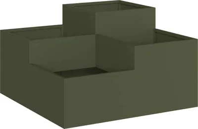 Obrázek produktu pro Zahradní pěstebník Olivově zelená 80 x 80 x 48 cm Ocel