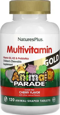 Produktbild von Natures Plus Animal Parade Gold Multivitamin Cherry - 120 Kautab.