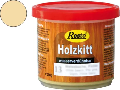 Produktbild von Resto Holzkitt ReparaturpasteSpachtelmasse lackierbar Esche/Fichte 200 g