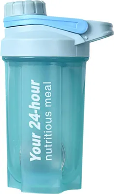 Image de Shaker à protéines 600ML avec bouchon rotatif et passoire, sans BPA