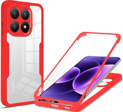 Produktbild von 360° Grad Hülle für Xiaomi 17 Rundum vollschutz Integriertem Displayschutz Rot