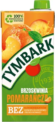 Obrázek produktu pro Nápoj Tymbark Pomeranč a broskve 1 l