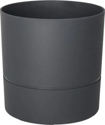Produktbild von Aquaduo Runder Topf aus Polypropylen, Durchmesser 24,3 cm, Anthrazitgrau