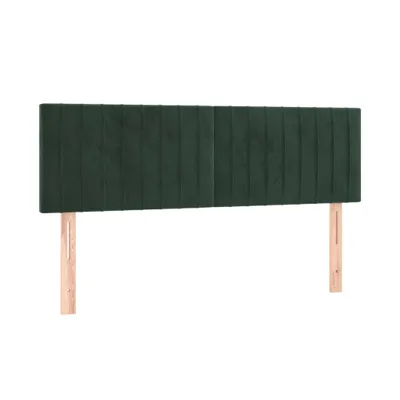 Produktbild von vidaXL Kopfteile Dunkelgrün 144x5x78/88 cm Samt