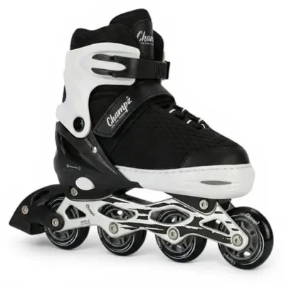 Productafbeelding van Champz Kinder Skeelers Verstelbaar – Pro ABEC-9 Semi-Softboot – Zwart - 28-32