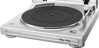 Zdjęcie produktu dla Gramofon Denon DP-29F 33 1/3RPM 45RPM Napęd paskowy Przedwzmacniacz Srebrny