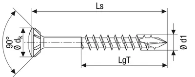 Produktbild von SPAX Fassadenschraube aus Edelstahl rostfrei A2, T-STAR plus, Linsensenkkopf, Teilgewinde, CUT-Spitze - Größe: 4,5 x 45 mm - Menge: 200 Stück