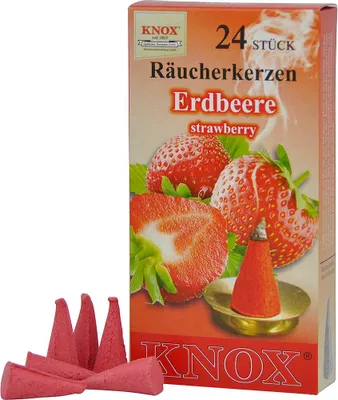 Obrázek produktu pro Vonné tyčinky Knox s vůní jahod, 24 kusů