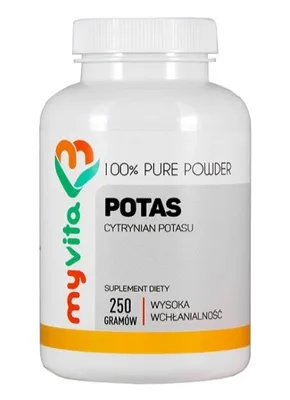 Produktbild von Kalium 100% Pure Potassium Citrate Powder without Additives 250g MyVita