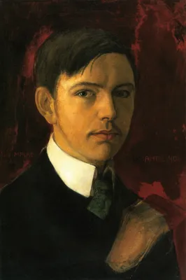 Produktbild von August Macke Kunstdruck Bild - Selbstporträt, 1906 (120 x 80 cm)