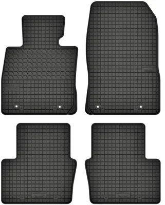 Produktbild von Gummimatten passend für  Mazda 2 III (ab 2014) Gummi Fußmatten Satz Schwarz + Stopper