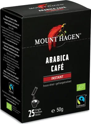 Produktbild von Mount Hagen Fairtrade Instant Kaffee Stick -- 50g
