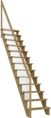 Produktbild von Pertura Wangentreppe Filia Eiche Ohne Setzstufen Seitenwange eiche gerade 75 cm 12 Stufen / 13 Steigungen ohne Geländer