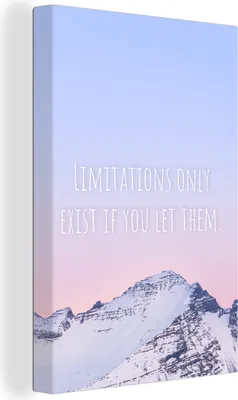 Produktbild von OneMillionCanvasses® - Leinwandbilder - 90x140 cm, Sprichwörter - Zitate - 'Grenzen existieren nur, wenn man sie zulässt' - Sport, Wandbilder Kunstdruck Wanddekoration - Wandschmucke - Schlafzimmer