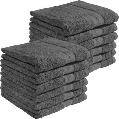 Produktbild von REDBEST Handtuch Chicago" 12er-Pack anthrazit 50x80 cm"
