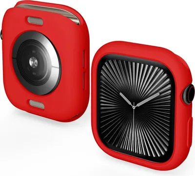 Produktbild von Für Apple Watch Series 10 46mm Candy Design Smart Watch TPU Gehäuse Hülle Rot