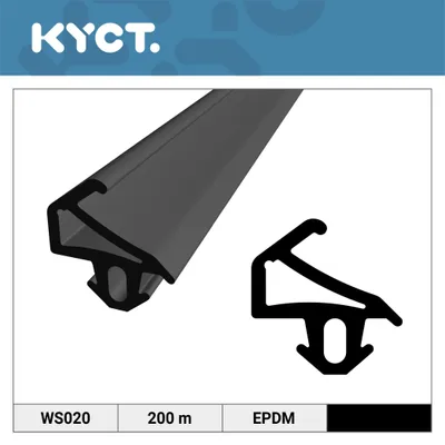 Produktbild von Fensterdichtung EPDM Schwarz für PVC Fenster & Türen Gummidichtung WS020 200m