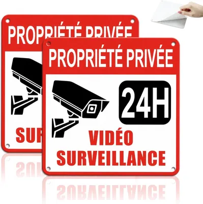 Immagine prodotto di Segnaletica riflettente per telecamere di videosorveglianza, autoadesiva, 15x15 cm, per uso esterno