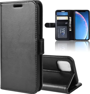 Produktbild von Mobigear Wallet iPhone 11 Hülle Klapphülle Geldbörse - Schwarz
