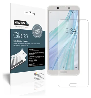 Produktbild von 2x Schutzfolie für Sharp Aquos Sense2 matt - Anti-Shock 9H Folie dipos Glass