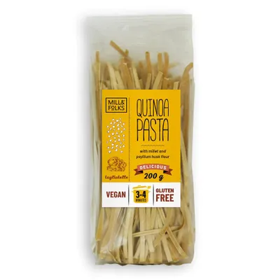 Produktbild von Mill & Folks Quinoa Tagliatelle mit Hirsemehl 200g / glutenfrei / vegan