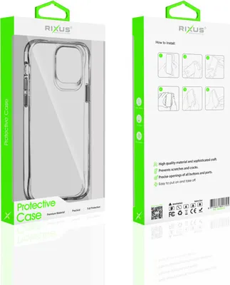 Productafbeelding van Rixus Helderdoorzichtende, schokbestendige TPU-hoesje voor iPhone 11