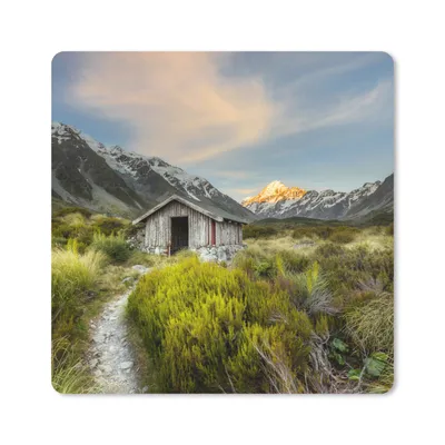 Produktbild von MuchoWow® Mauspad Mousepad Neuseeland - Haus - Berg 20x20 cm - Mousepads - Maus Mat - Pad - Mausunterlage - Desk Mat - Bureauartikeln