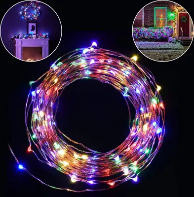 Produktbild von Salcar 10m 100 LED USB Lichterkette Innen Außen Wasserdicht LED Party Garten für Weihnachten Party Garten Halloween Hochzeit Deko, Bunt
