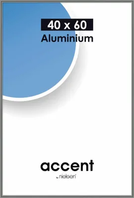 Obrázok produktu pre Akcent hliníkový rám 40x60 cm oceľový sivý lesklý