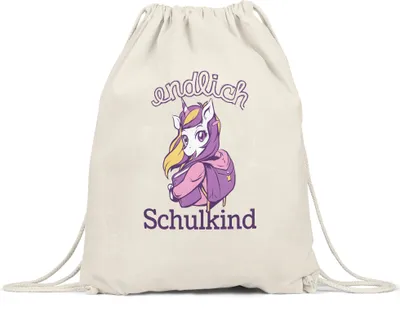 Produktbild von Einhorn Turnbeutel Gymsack als Geschenk zur Einschulung Schulbeginn Schulstart für Schulanfänger Erstklässler Schule