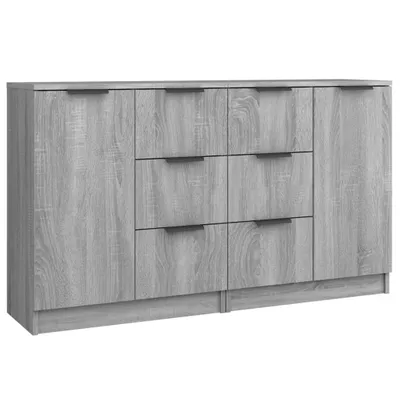 Produktbild von Sideboards 2 Stk. Grau Sonoma 60x30x70 cm Holzwerkstoff