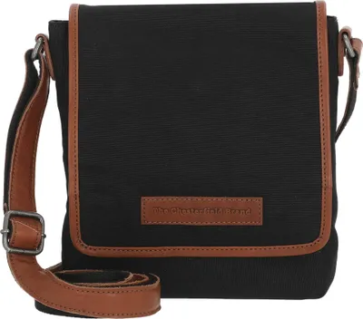 Produktbild von The Chesterfield Brand C48.1311 Lismone Crossbody Washed Canvas & Wax Pull Up Leder 00 black