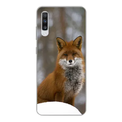 Produktbild von MuchoWow® Handyhülle Schutzhülle Hülle für Samsung Galaxy A70 Fuchs - Wald - Rot Silikon Softcase Handy Hülle - Schutzhaube
