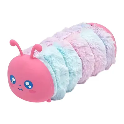 Produktbild von Plüsch Federmäppchen, Raupe Federmäppchen mit Reißverschluss, Rosa