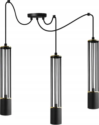 Obrázek produktu pro LED stropní svítidlo závěsné svítidlo lustr černý pavouk pro obývací pokoj a pokoj GU10