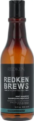Produktbild von Redken Brews Mint, Männer, 3-in-1 Shampoo & Pflegespülung & Duschbad, 300 ml, 1 Stück(e)