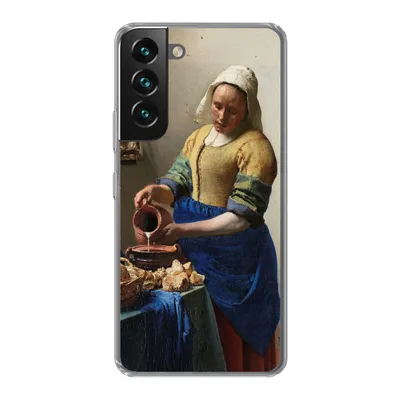 Produktbild von MuchoWow® Handyhülle Schutzhülle Hülle für Samsung Galaxy S22 Plus Das Milchmädchen - Gemälde von Johannes Vermeer Silikon Softcase Handy Hülle - Schutzabdeckung