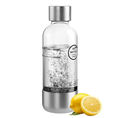 Zdjęcie produktu dla Butelka do spryskiwacza wody Hydrofast BUB01, wykonana z PET, pojemność 400 ml, wolna od BPA, odporna na ciśnienie do 108 PSI, z podwójnym dnem ze stali nierdzewnej, przeznaczona do spryskiwaczy wody C300