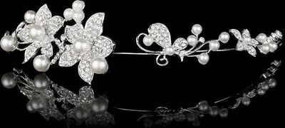 Produktbild von Braut Haargesteck Kunstperlen Haarschmuck Hochzeit Kommunion Kopfschmuck HS01