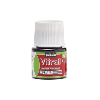 Immagine prodotto di Pebeo Vitrail Transparente Glasfarbe, 45 ml, 50 Rot