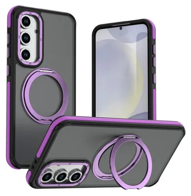Produktbild von Magnet Handyhülle für Samsung Galaxy S26 FE 360 Grad Ringhalter Ständer Lila